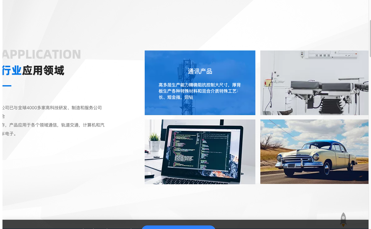 线路板企业网站模板的通讯电子电源与汽车应用领域模块