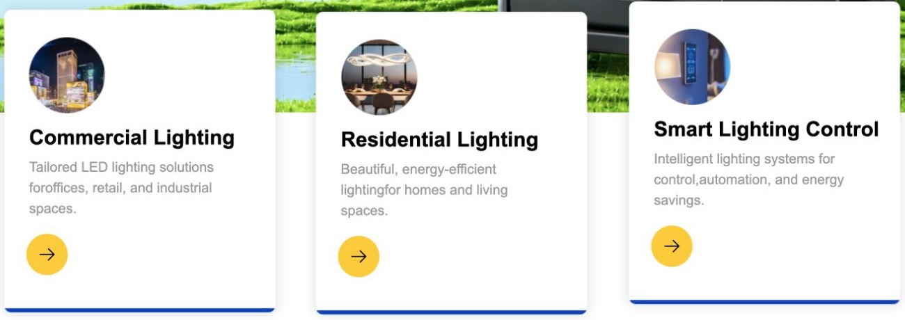 LED灯具模板的商业照明、住宅照明和智能照明控制三类入口